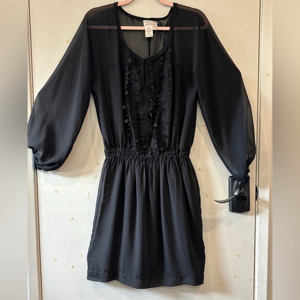 Max Studio Specialty Products Black Long Sleeve Dress